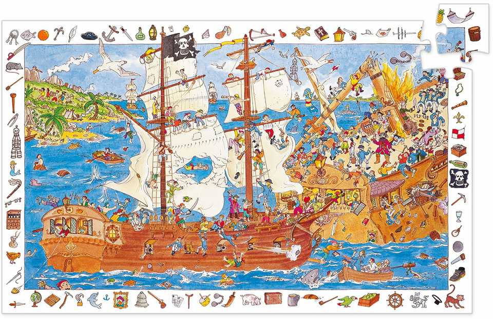 Djeco Dėlionė - Piratai (100 detalių) ( DJ07506 )