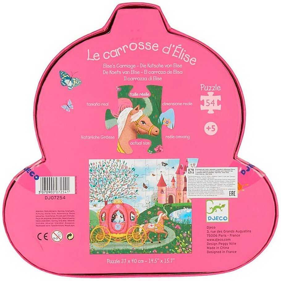 Djeco Siluetų dėlionė - Elisės karieta (54 detalių) ( DJ07254 )