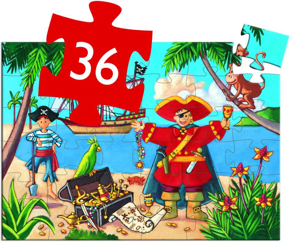 Djeco Dėlionė Piratas, 36 dalių
