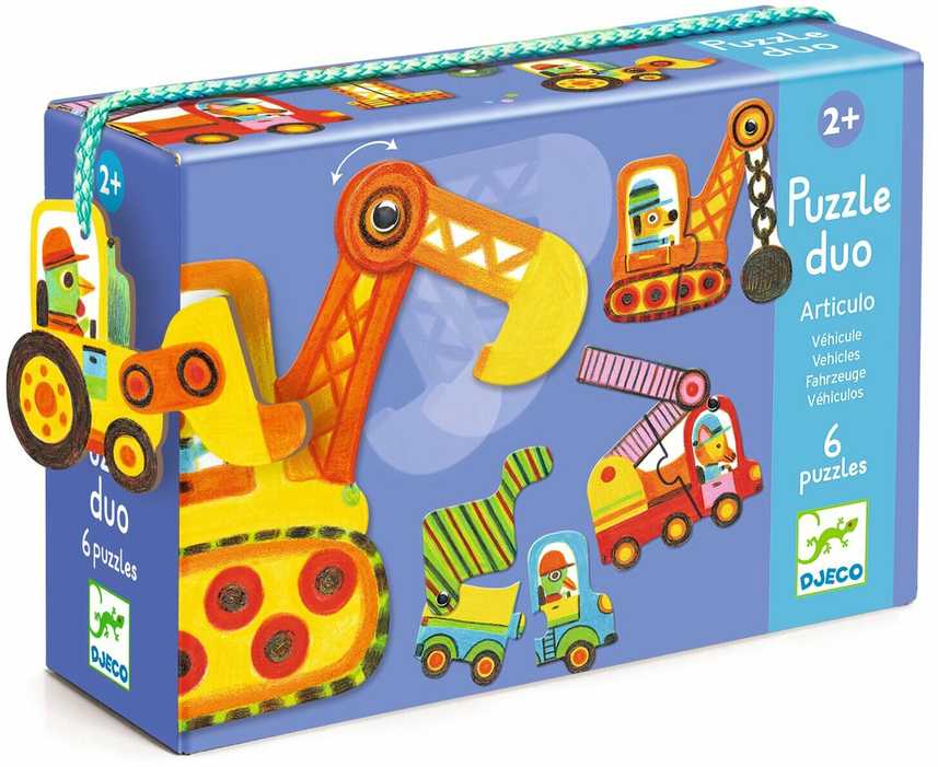 Djeco Dviejų dalių dėlionės - Automobiliai (12 vnt.) ( DJ08170 )