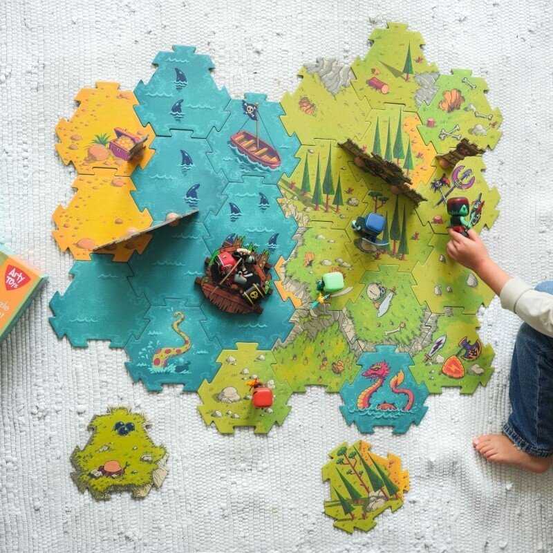 Djeco Arty Toys - Milžiniška dėlionė - Mūšis (30 det.)