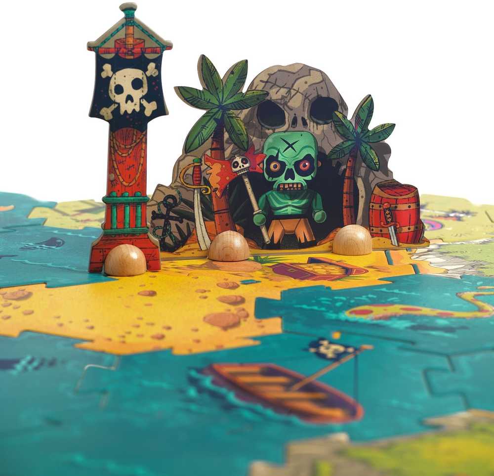 Djeco Arty Toys - Milžiniška dėlionė - Mūšis (30 det.)