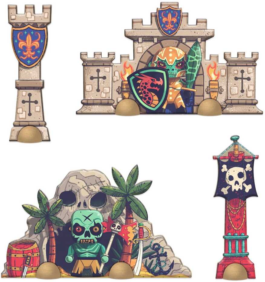 Djeco Arty Toys - Milžiniška dėlionė - Mūšis (30 det.)
