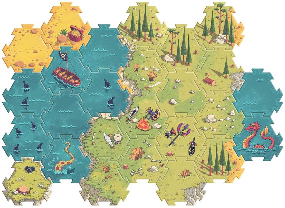 Djeco Arty Toys - Milžiniška dėlionė - Mūšis (30 det.)