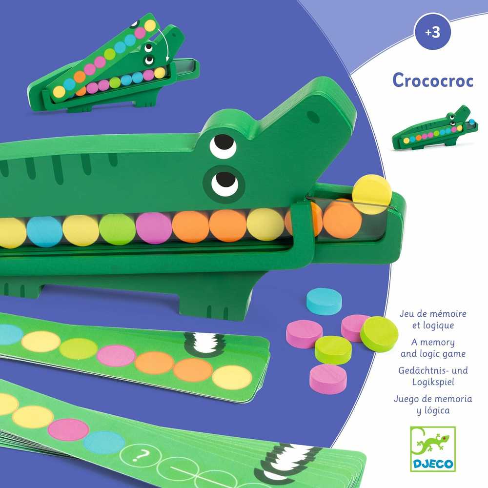 Djeco Edukacinis medinis žaidimas - Crococroc ( DJ01629 )