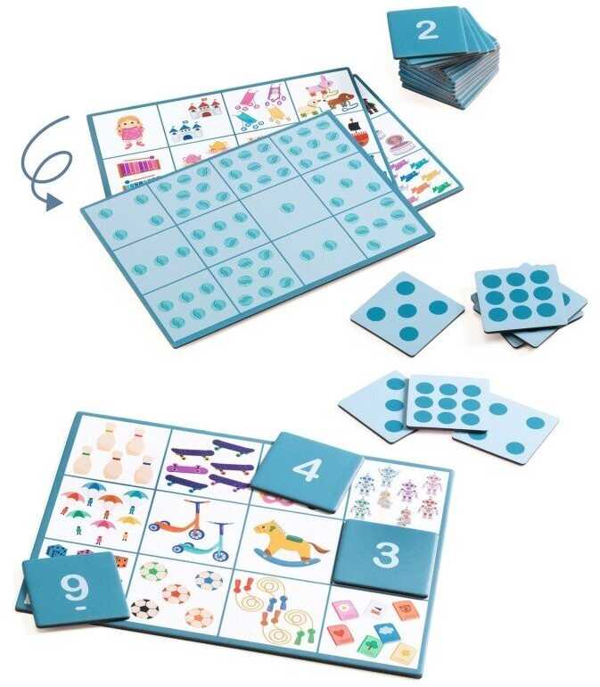 Djeco Edukacinis žaidimas - Eduludo - Skaičių bingo (4 žaidimai)