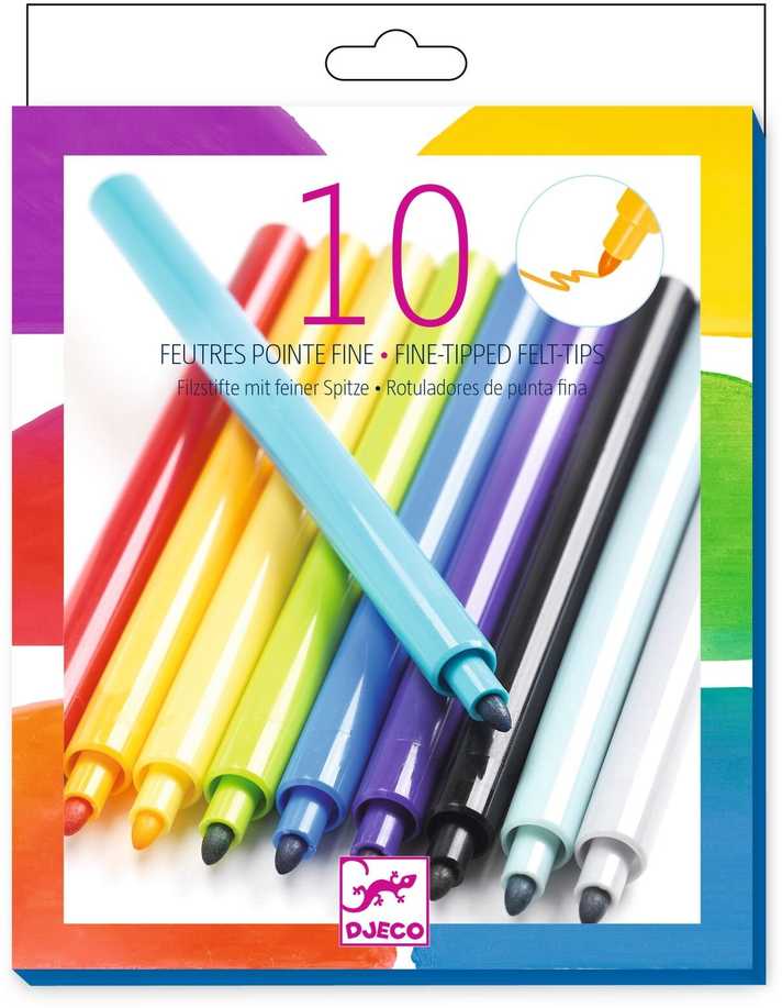 Djeco Flomasteriai - Vaivorykštė (10 vnt.)