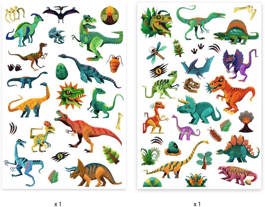 Djeco Tatuiruotės - Dinozaurai (50+ tatuiruočių) ( DJ09598 )