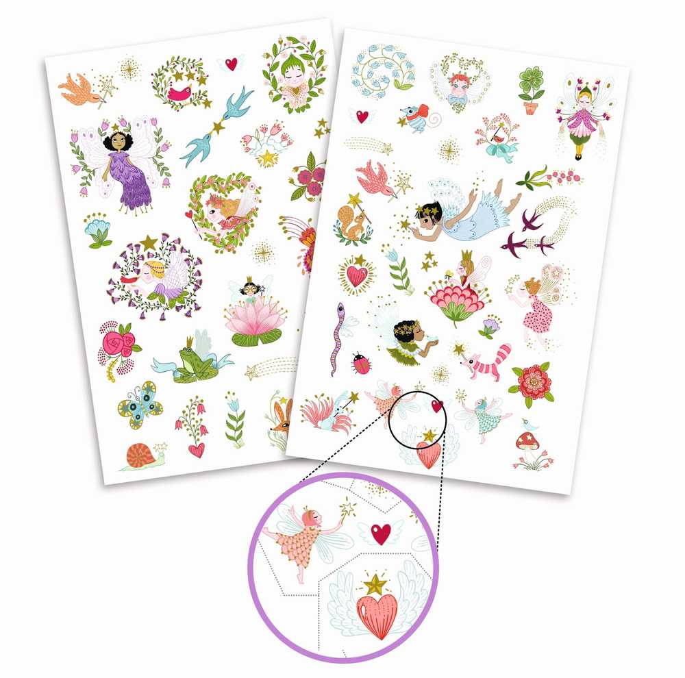 Djeco Tatuiruotės - Fėjos (50+ tatuiruočių) ( DJ09599 )