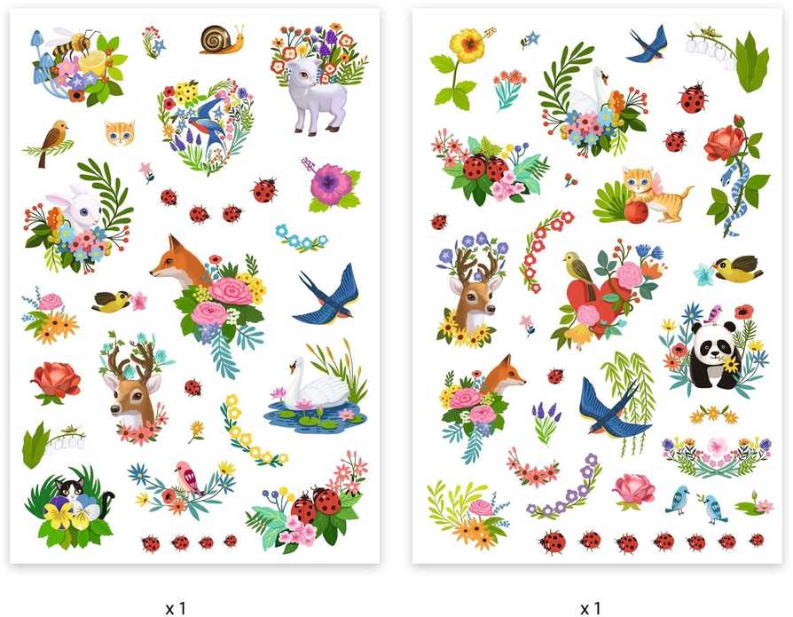 Djeco Tatuiruotės - Pavasaris (50+ tatuiruočių) ( DJ09591 )