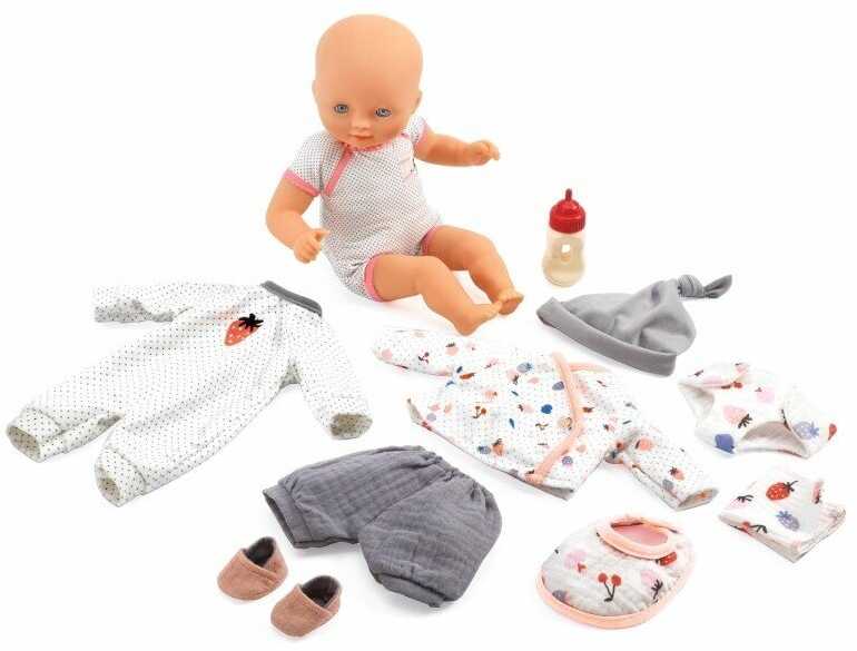 Djeco Baby Pomea - Lėlės - Vanille lagaminas