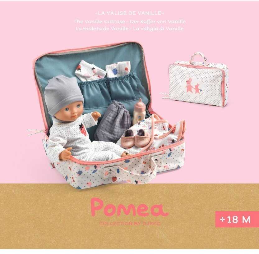 Djeco Baby Pomea - Lėlės - Vanille lagaminas