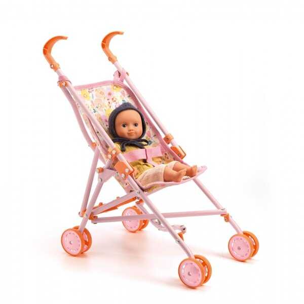 Djeco Lėlės - Vežimėlis-skėtukas - Gėlės - 54 cm ( DJ07841 )