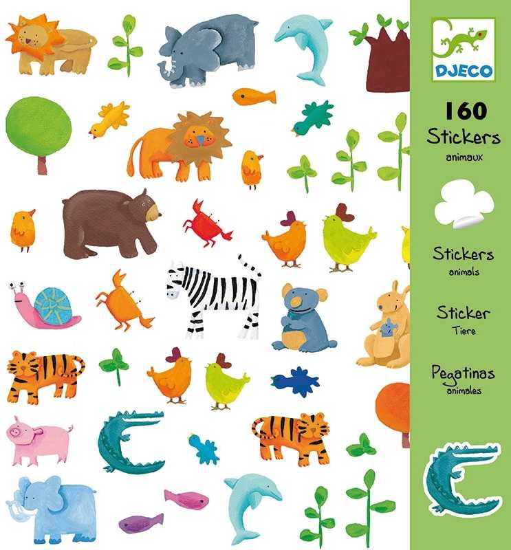 Djeco Lipdukai - 160 lipdukų - Gyvūnai ( DJ08841 )