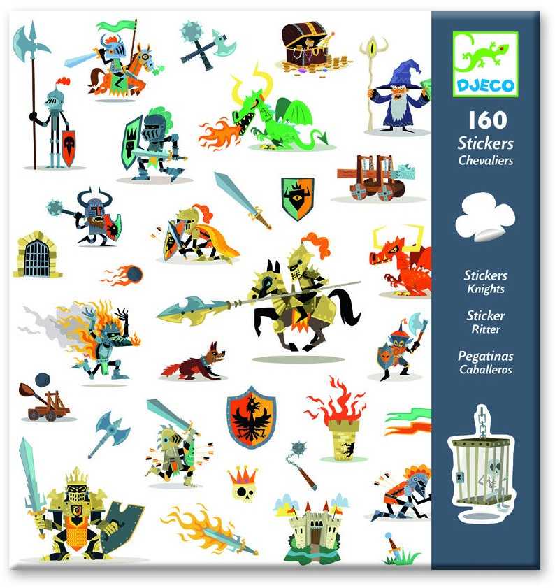 Djeco Lipdukai - 160 lipdukų - Riteriai ( DJ08886 )
