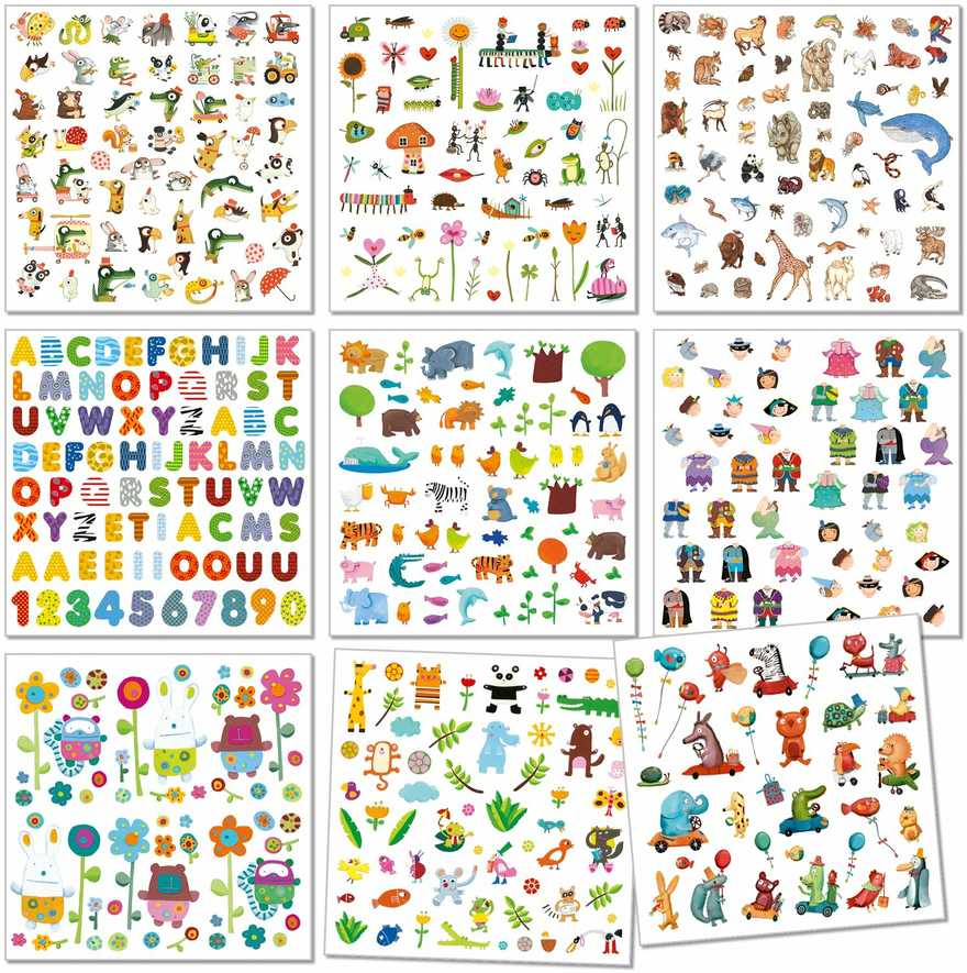 Djeco Lipdukų rinkinys – 1000 lipdukų mažiesiems ( DJ08950 )