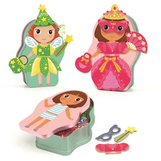 Djeco Mediniai magnetai ir metalinė dėžutė - Gražuolė ( DJ03084 )