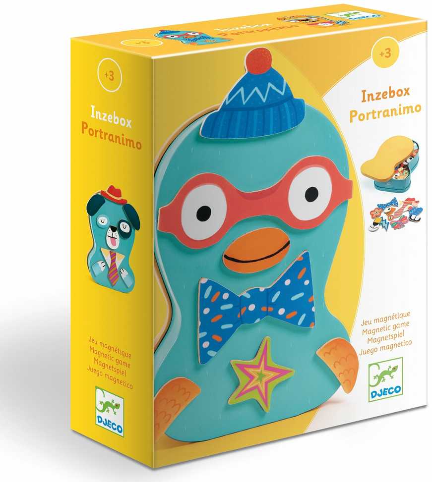 Djeco Mediniai magnetai ir metalinė dėžutė - Portretai ( DJ03087 )