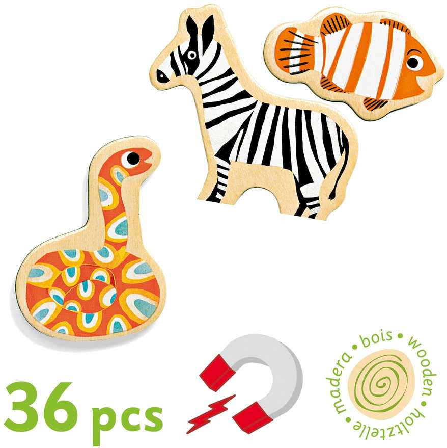 Djeco Magnetukų rinkinys - Gyvūnai (36 vnt.) ( DJ03124 )