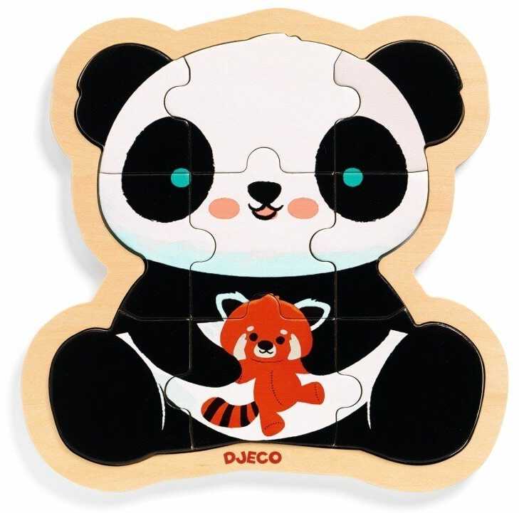 Dėlionė Djeco Medinis mokomasis galvosūkis - Panda (9 detalių) ( DJ01821 )