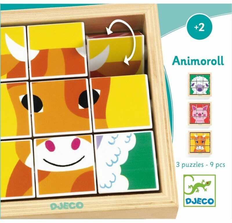 Djeco Medinė dėlionė – Suk gyvūnėlį - Animoroll ( DJ01955 )