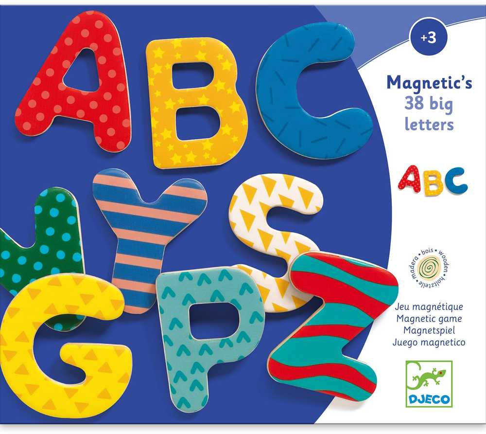 Djeco Magnetukų rinkinys - Magnetinės raidės (38 vnt.) ( DJ03100 )