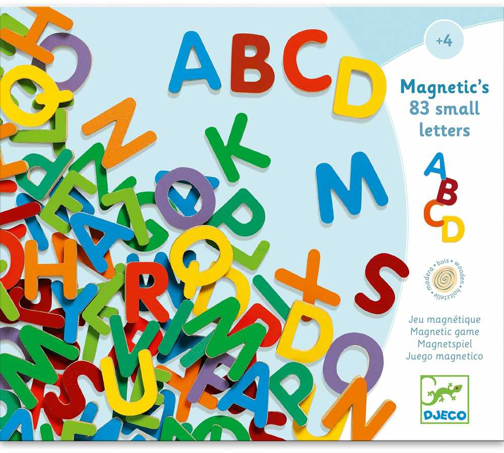 Djeco Magnetukų rinkinys - Magnetinės raidės (83 vnt.) ( DJ03101 )