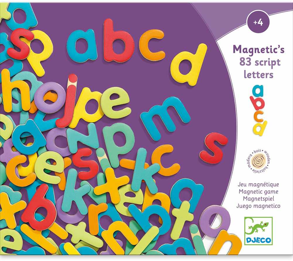 Djeco Magnetukų rinkinys - Magnetinės raidės (83 vnt.) ( DJ03102 )