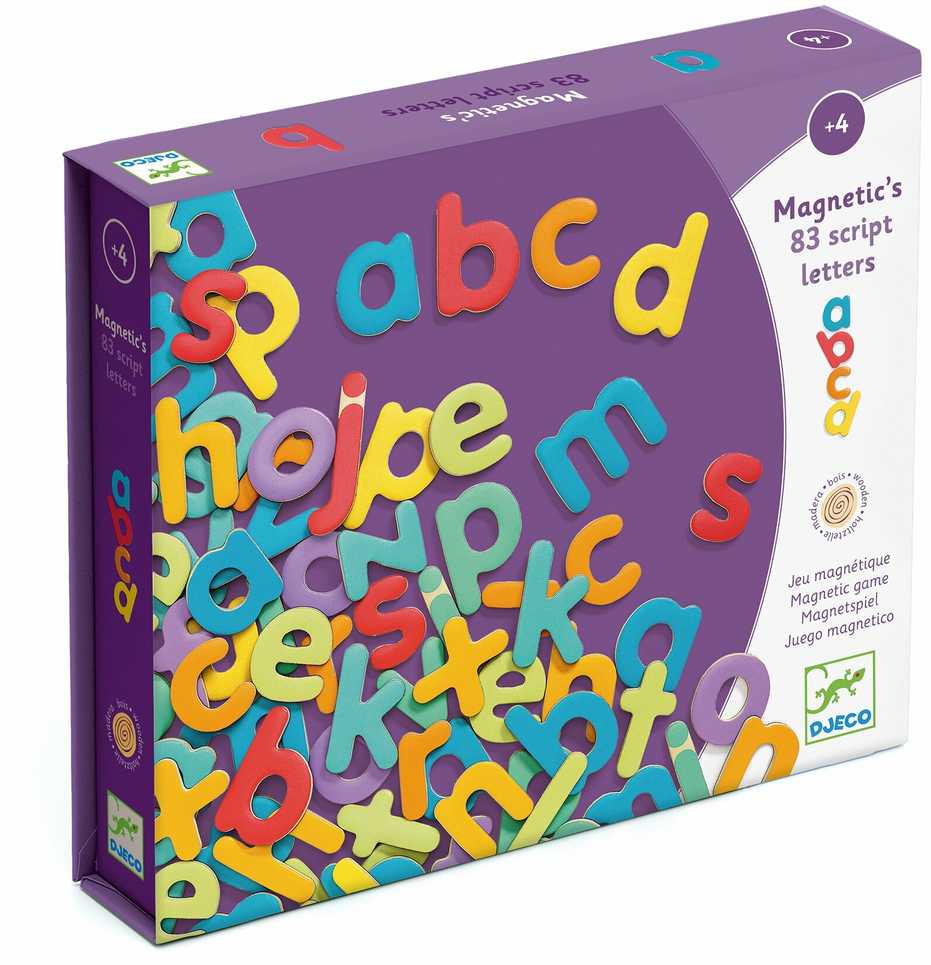 Djeco Magnetukų rinkinys - Magnetinės raidės (83 vnt.) ( DJ03102 )