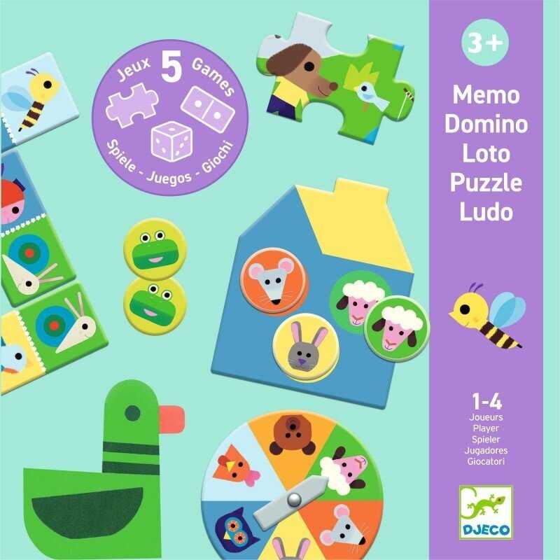 Djeco Mokomųjų žaidimų rinkinys - Ūkyje (5 žaidimai)