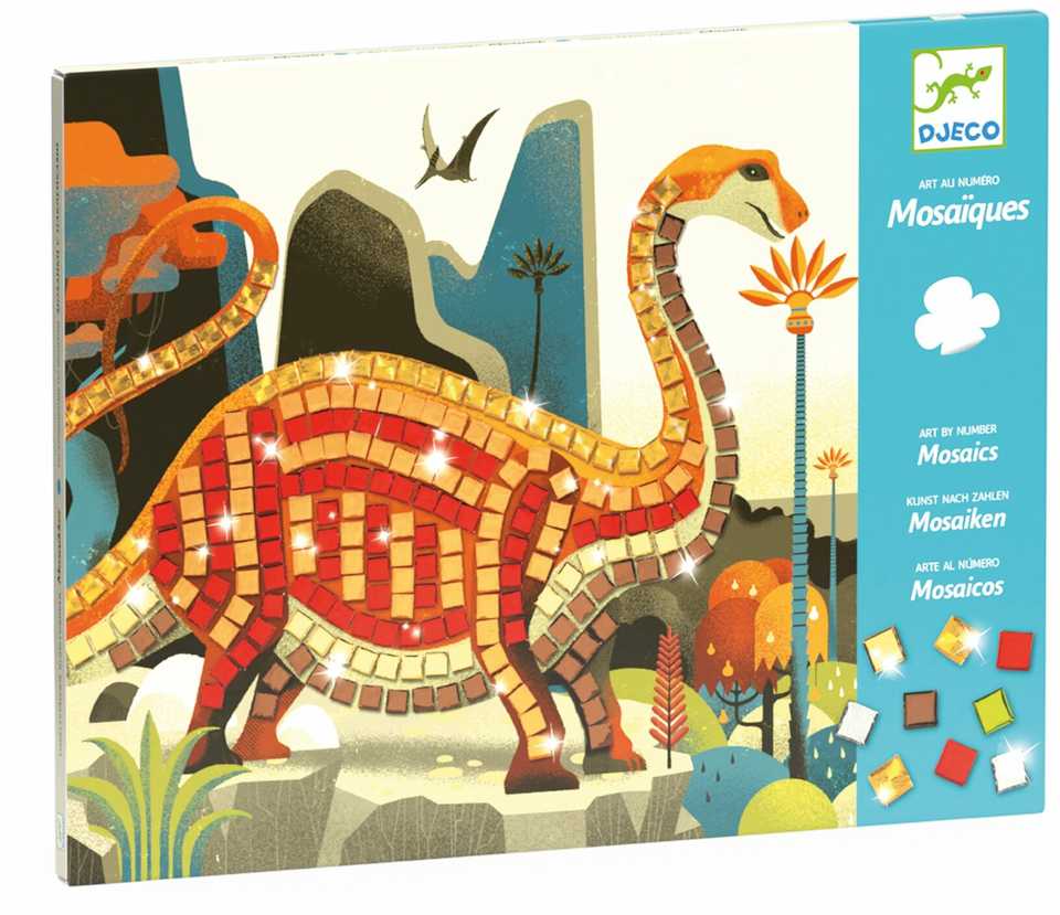 Djeco Kūrybinis rinkinys-mozaika - Dinozaurai ( DJ08899 )