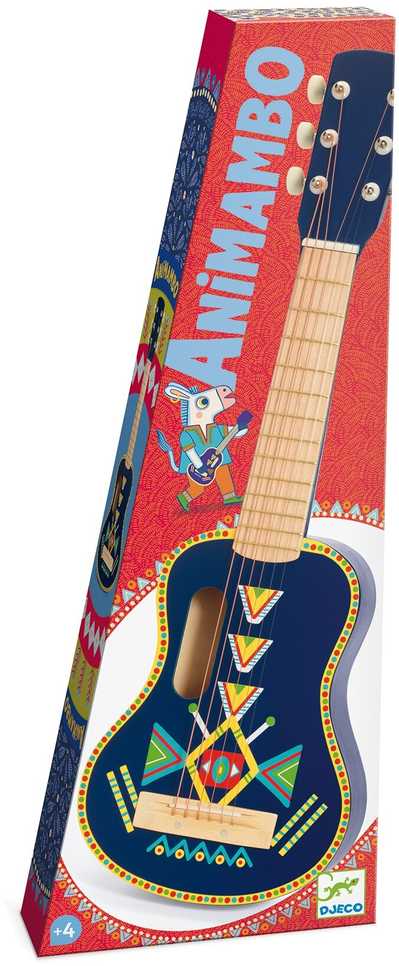 Djeco Animambo Muzikinis instrumentas - Gitara su 6 metaliniais lynais ( DJ06024 )