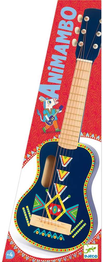 Djeco Animambo Muzikinis instrumentas - Gitara su 6 metaliniais lynais ( DJ06024 )