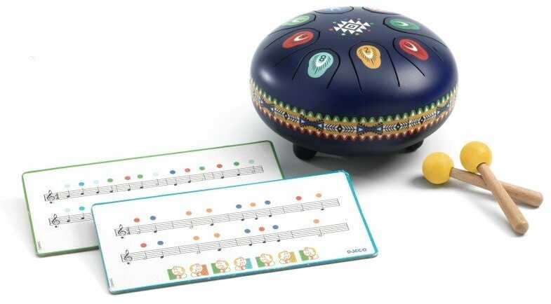 Djeco Animambo Muzikinis instrumentas - Mėlynas metalinis būgnas (8 natos)