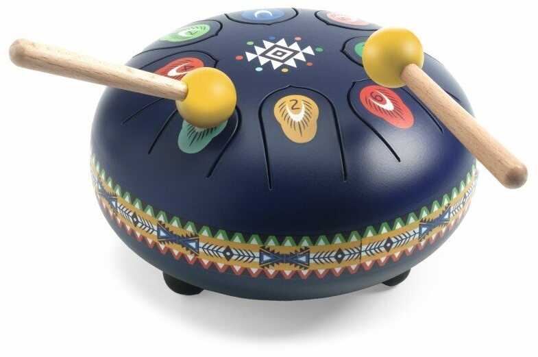 Djeco Animambo Muzikinis instrumentas - Mėlynas metalinis būgnas (8 natos)