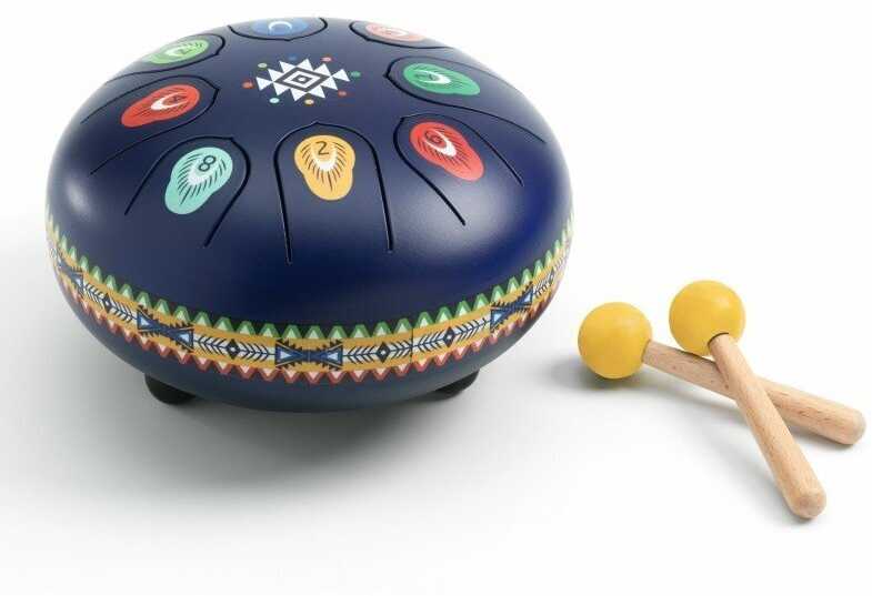 Djeco Animambo Muzikinis instrumentas - Mėlynas metalinis būgnas (8 natos)