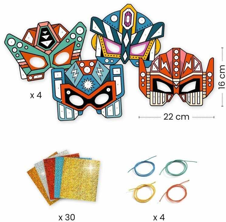 Djeco Pasidaryk pats - Kaukės – Super robotai ( DJ07924 )