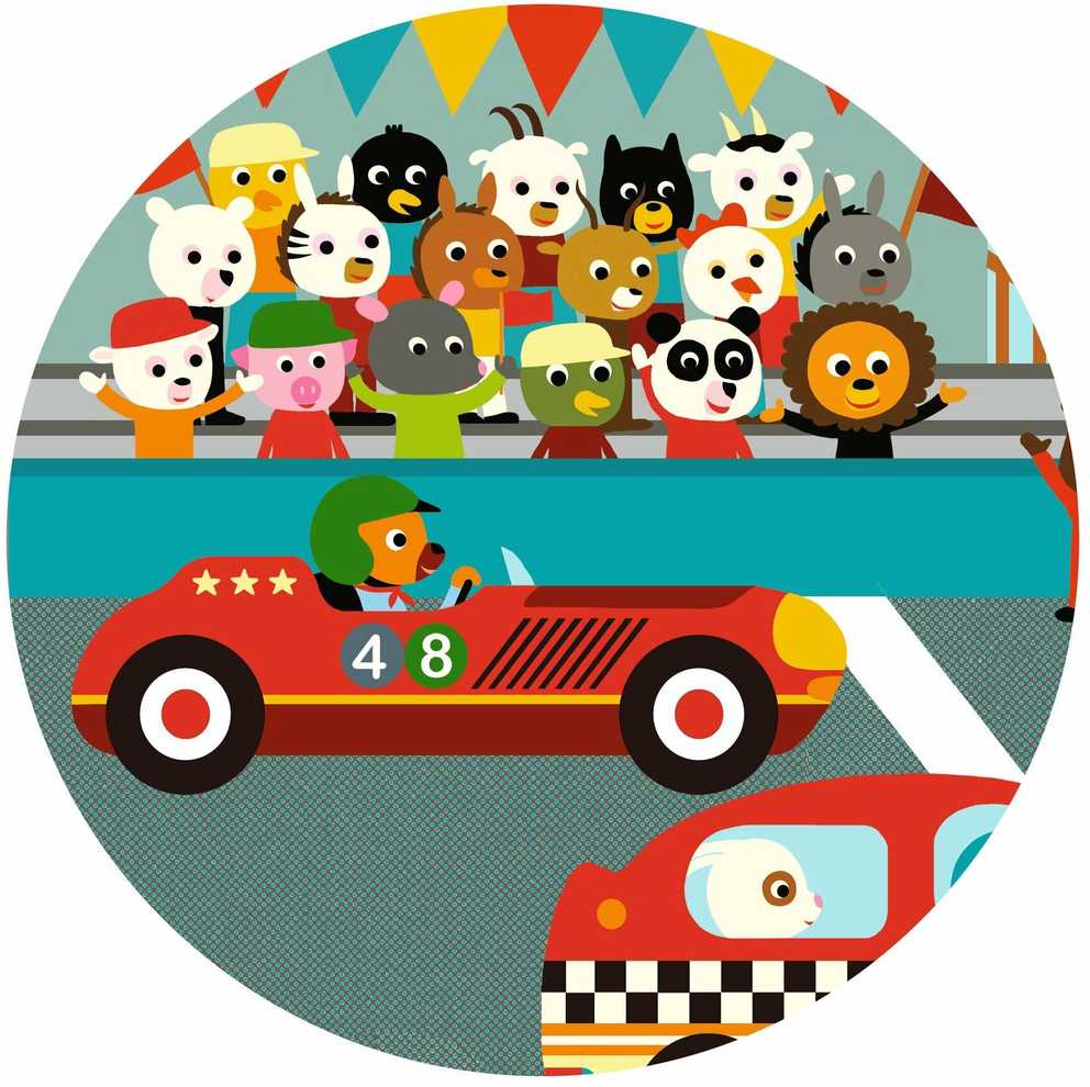 Djeco Siluetų dėlionė - Sportinis automobilis (16 detalių) ( DJ07273 )