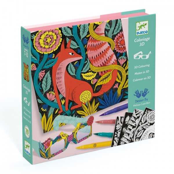 Djeco Dažymas su flomasteriais - 3D Miškas ( DJ08652 )