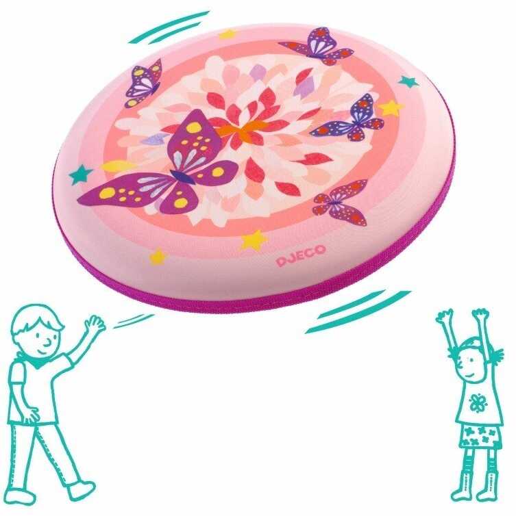 Djeco Skraidantis diskas - Rožiniai drugeliai (20 cm)