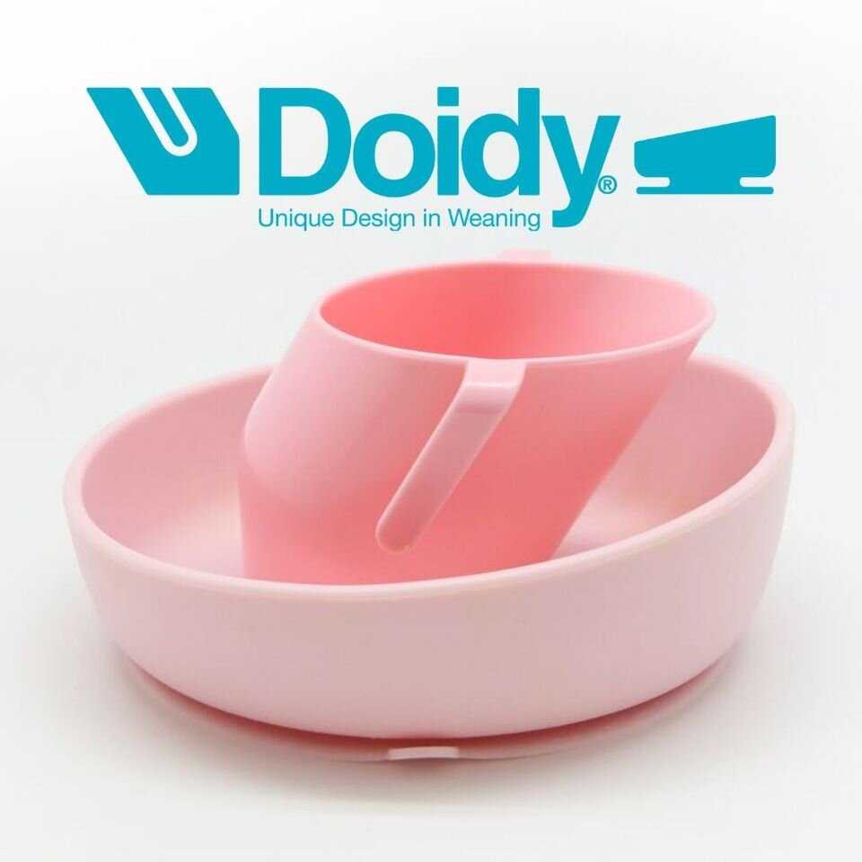 DOIDY puodelio ir dubenėlio rinkinys, Spalva: Raudonas