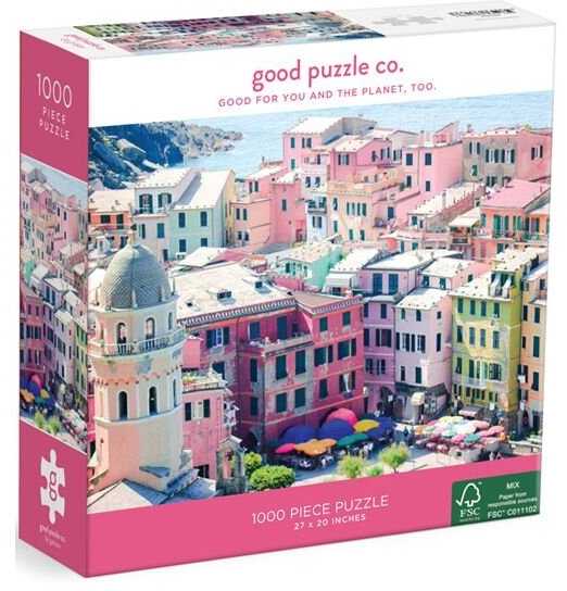 Dėlionė "Margoji Italijos Vernazza", 1000 dalių