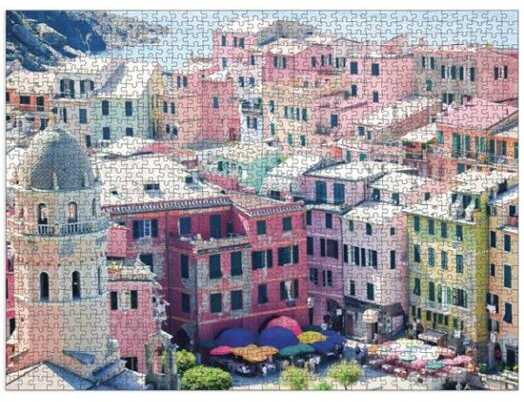 Dėlionė "Margoji Italijos Vernazza", 1000 dalių