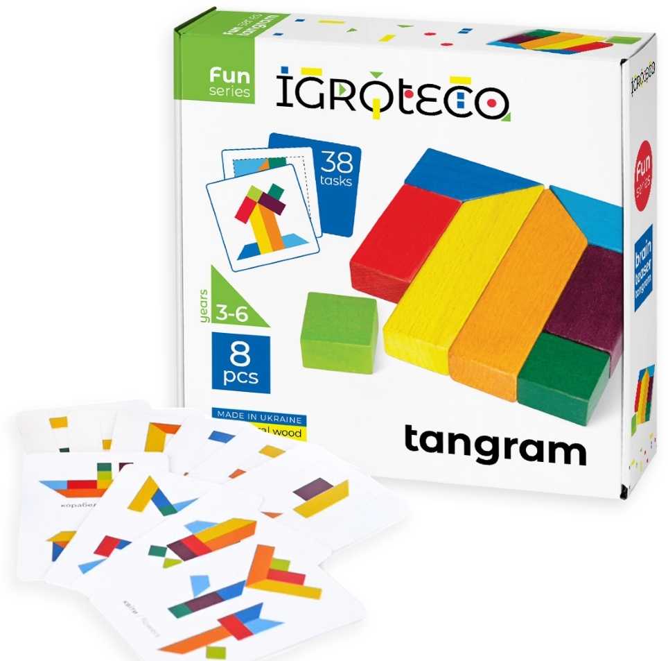 Dėlionė Igroteco Galvosūkis Tangrama, 8 det.