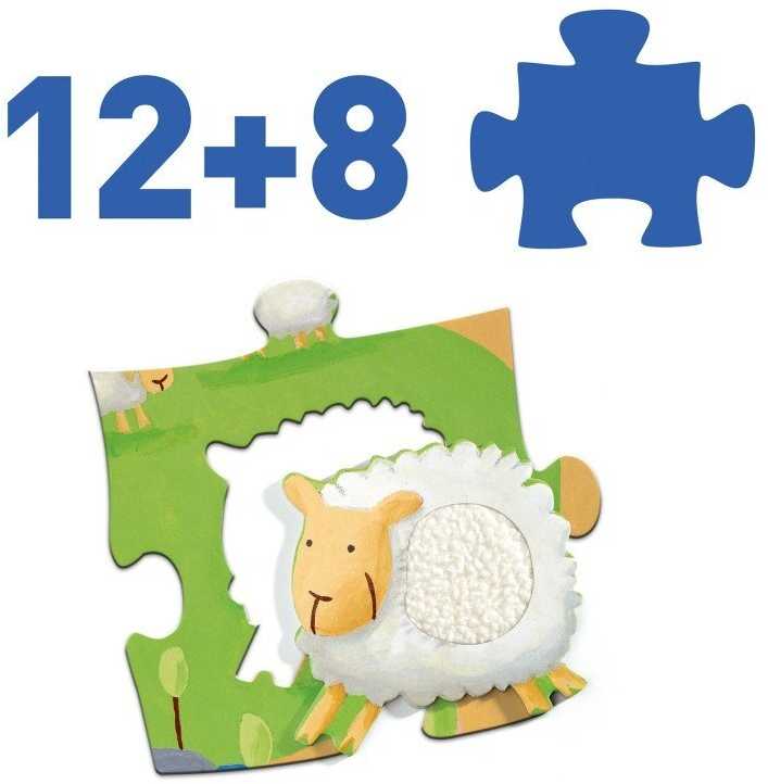 Djeco Milžiniška dėlionė - Ferma (12 + 8 det.) ( DJ07117 )