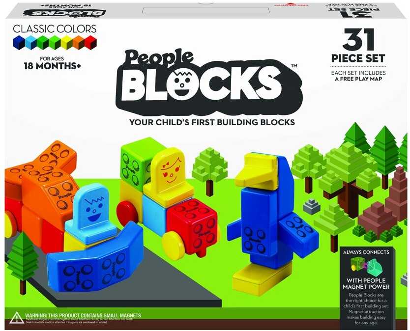 Klasikinis magnetinis konstruktorius „People Blocks”, 31vnt