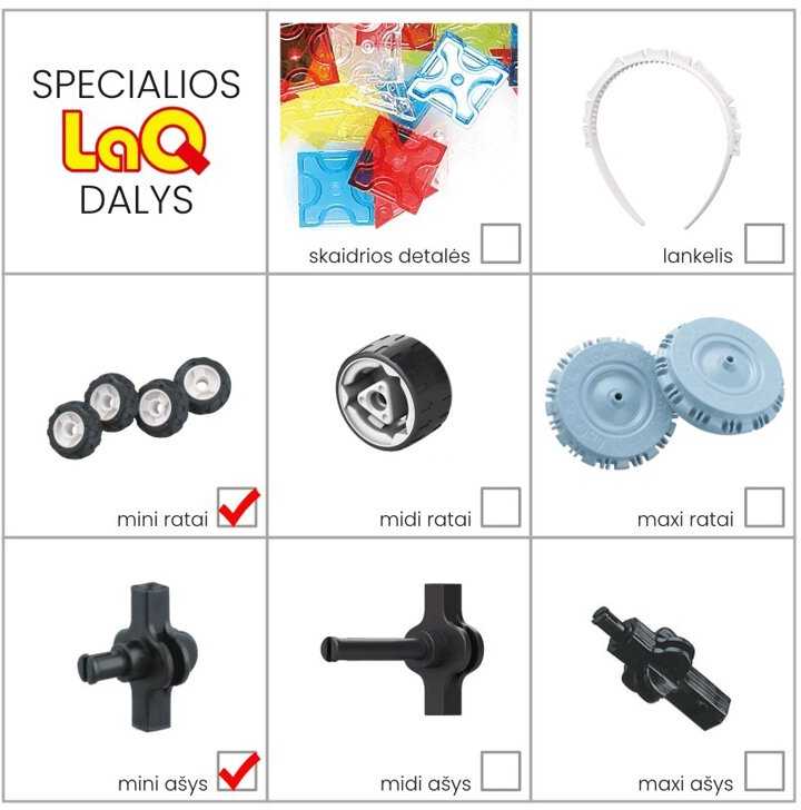 Konstruktorių rinkinys LaQ „Hamacron Constructor Mini Juodas Blast“