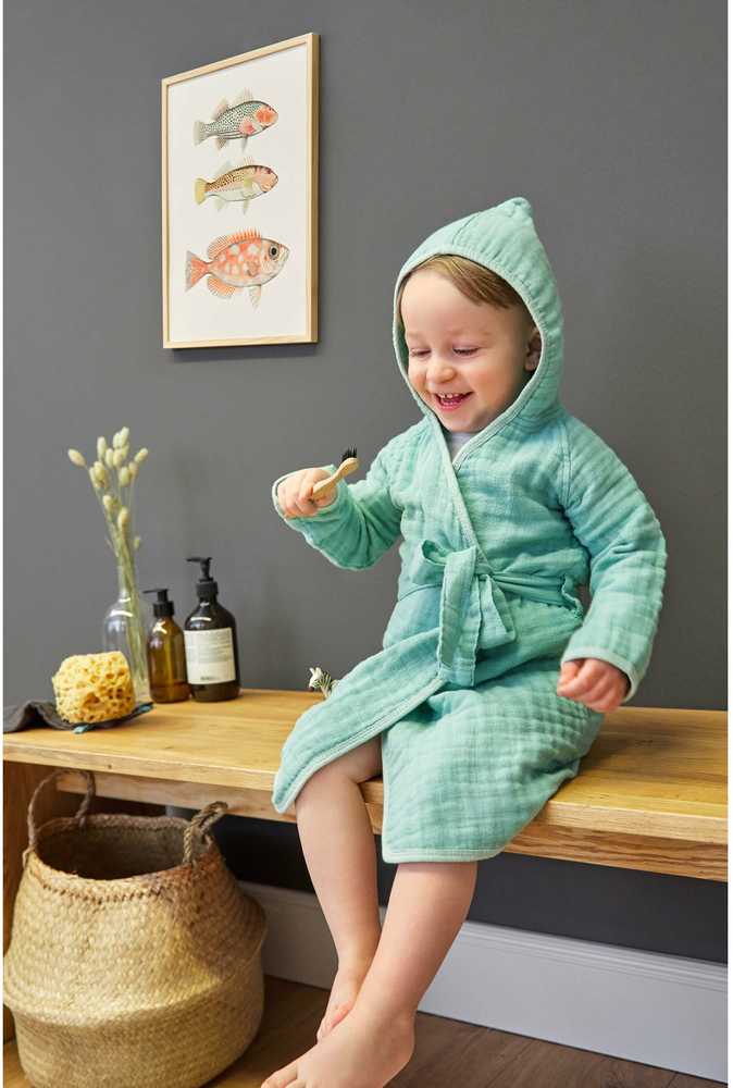 Lassig vaikiškas chalatas, mėtinis, Dydis: 12 - 18 mėnesių