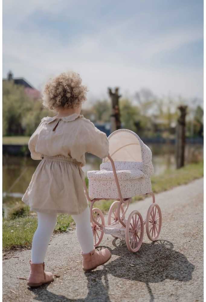 Lėlių vežimėlis Little Dutch Gėlės