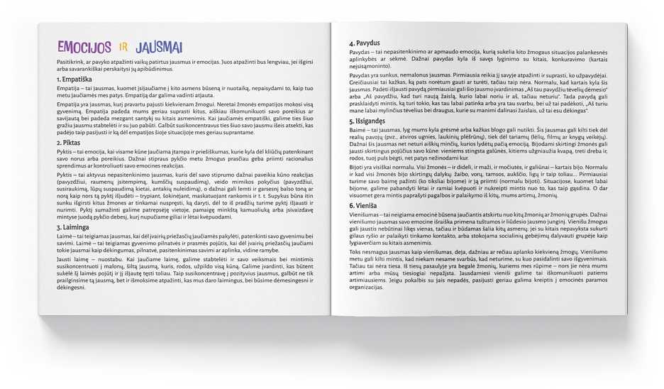 Lietuvos Kurejai Knyga "Emocijos ir Jausmai. Atpažink ir įvardink"